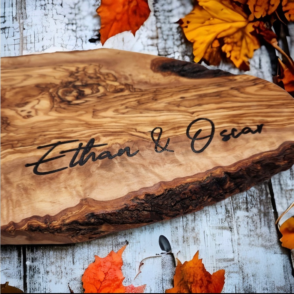 Personalized olive-wood charcuterie/butter boards from Italy
